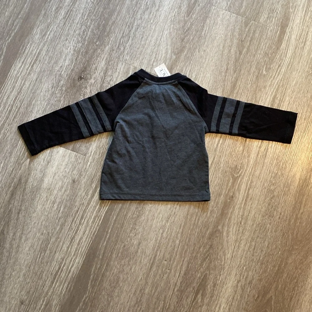 The Children’s Place Black and Gray Long Sleeve Shirt